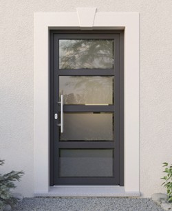 Portes d'entrée mixtes bois aluminium